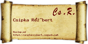 Csipka Róbert névjegykártya