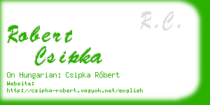 robert csipka business card